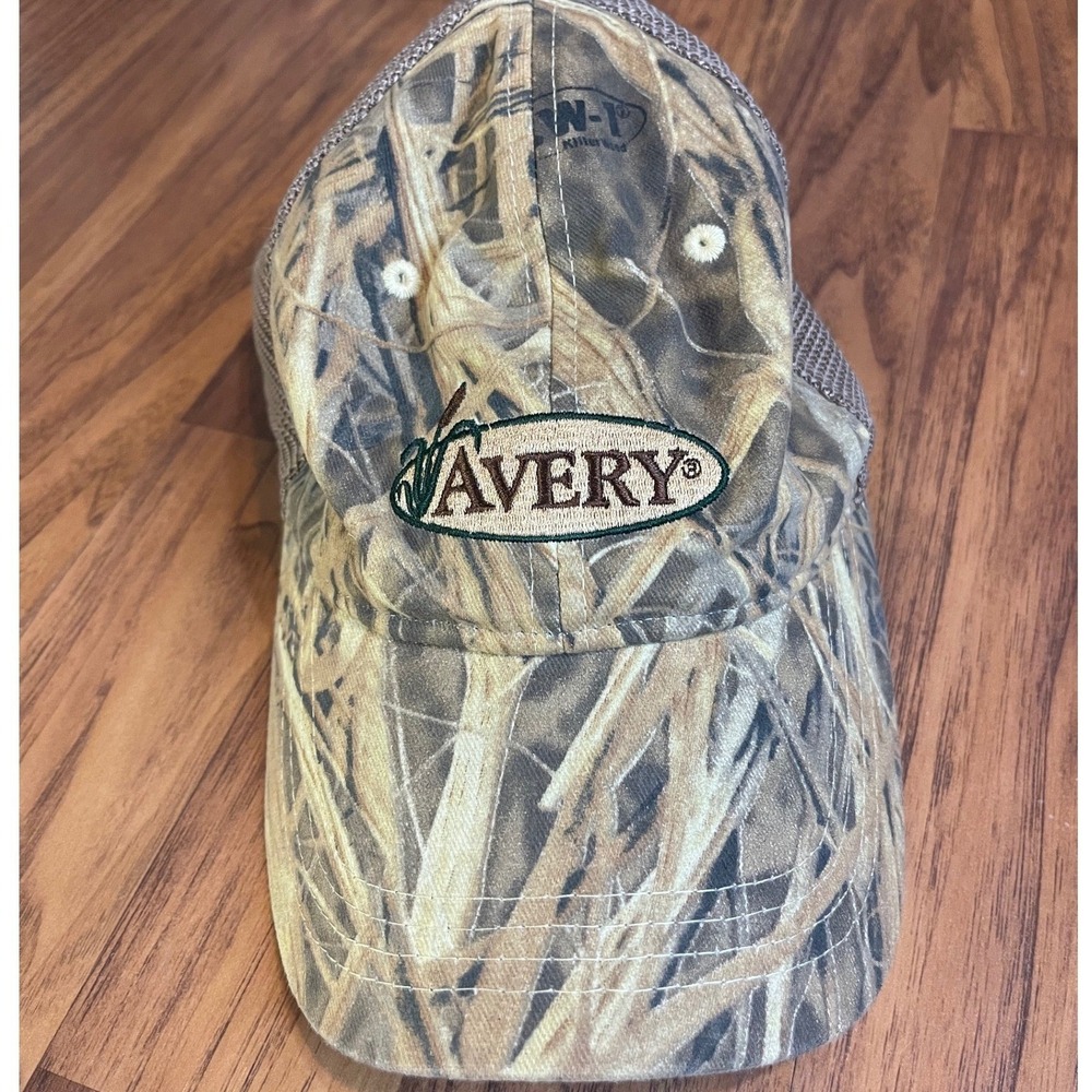 Avery Headwear Camo Trucker Hat Mens Advantage MAX-4 HD Hunting Mesh Back Cap